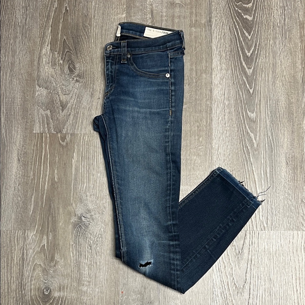 Rag & Bone Dark Wash Denim Skinny Jeans